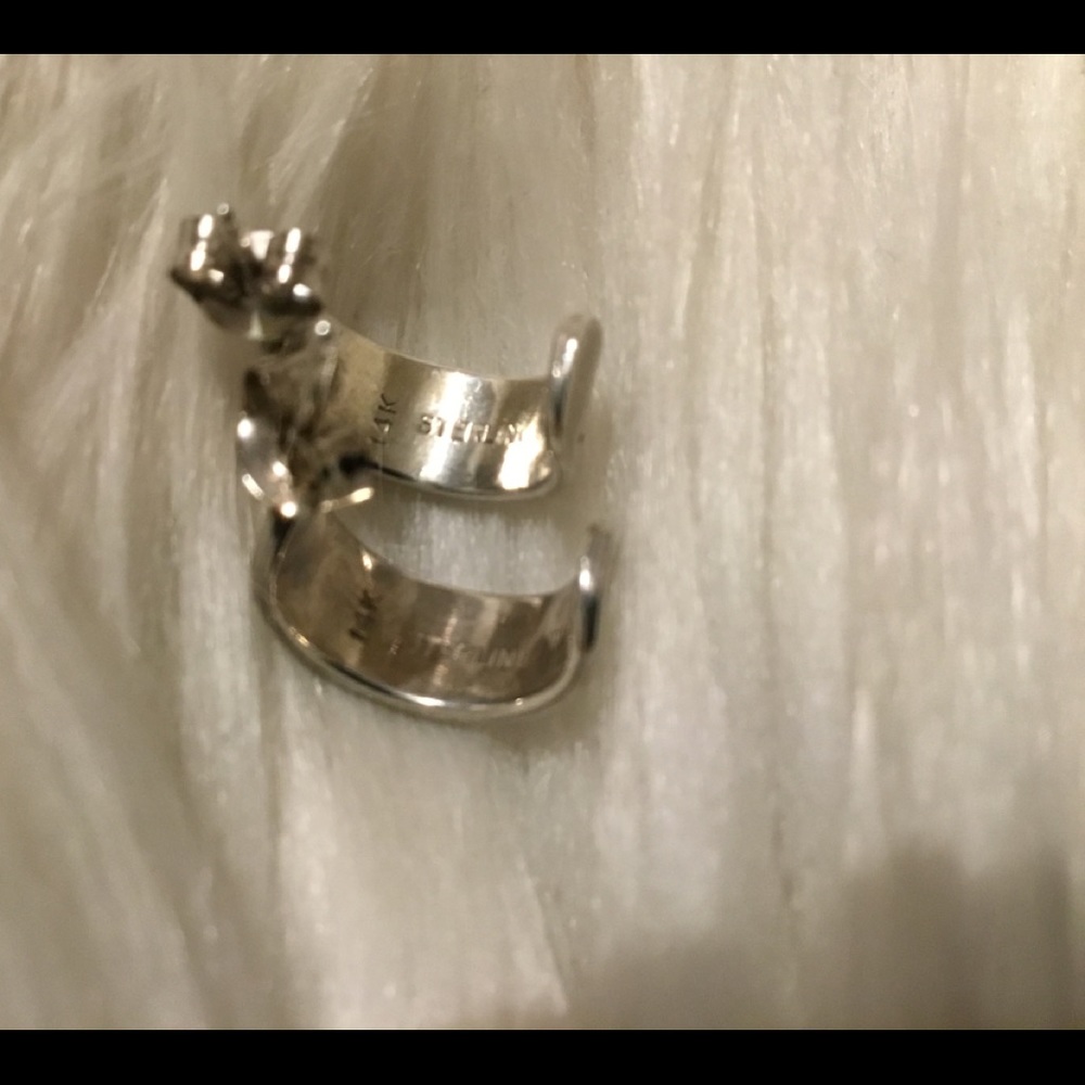 925 & 14Kt Y/Gold Native American Half Hoop Earrings! - Picture 7 of 9